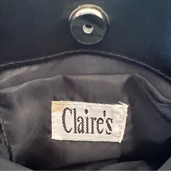 Claire's Vintage Y2K Black Beaded Mini Bag - Picture 3 of 4